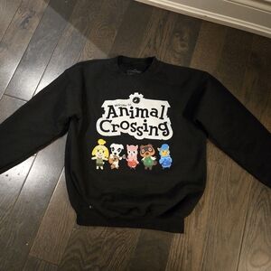 Animal Crossing Black Crew Neck Sweater